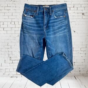 Madewell Women's 25 The High-Rise Slim BoyJean Medium Wash Stretch Denim